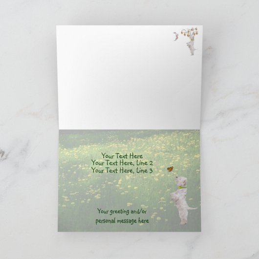 Pas het aan de Kaart van Pasen van het Puppy (Binnen)