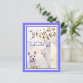 Pas het aan het Briefkaart van Pasen van het Puppy (Staand voorkant)