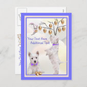 Pas het aan het Briefkaart van Pasen van het Puppy (Voorkant / Achterkant)