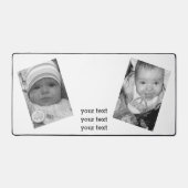 Pas het aan met de tekst van uw zwart-witte foto's bureaumat (Voorkant)