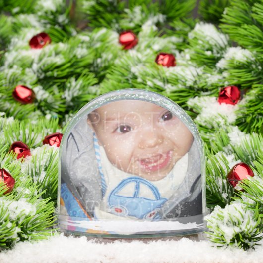 Pas het aan met Uw foto 2 aangepaste foto's Sneeuwbol (Kerstmis)