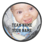 Pas het aan met uw foto Aangepaste naam en team Hockey Puck (Voorkant)