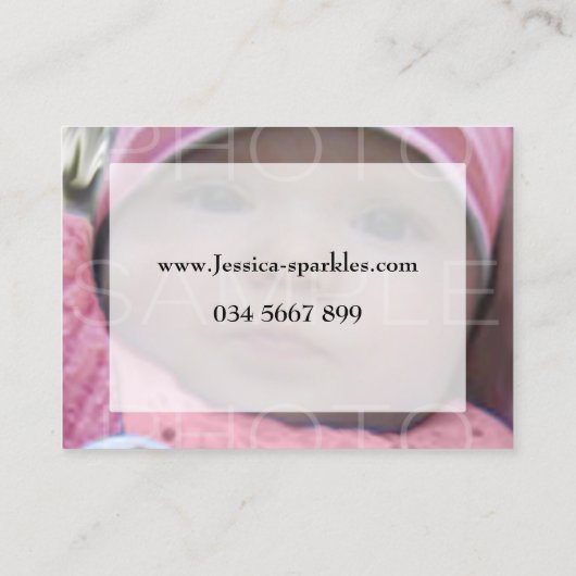 Pas het aan met uw foto Zakelijke kaart Visitekaartje (Achterkant)