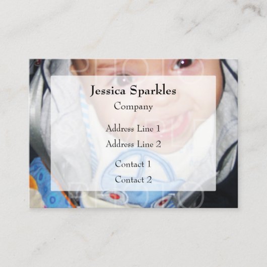 Pas het aan met uw foto Zakelijke kaart Visitekaartje (Voorkant)