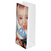 Pas het aan met Uw foto's Wine Gift Bag Wijn Cadeautas (Achterkant Gekanteld)
