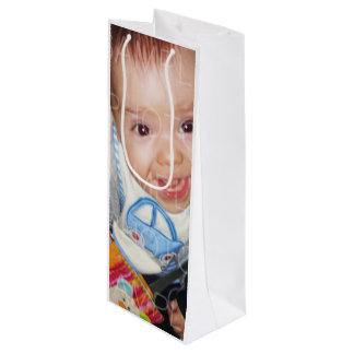 Pas het aan met Uw foto's Wine Gift Bag Wijn Cadeautas