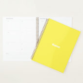 pas het aan, personaliseer het met naam, geel wit planner (Display)