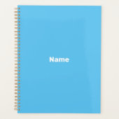 pas het aan, personaliseer het met name turquoise  planner (Voorkant)