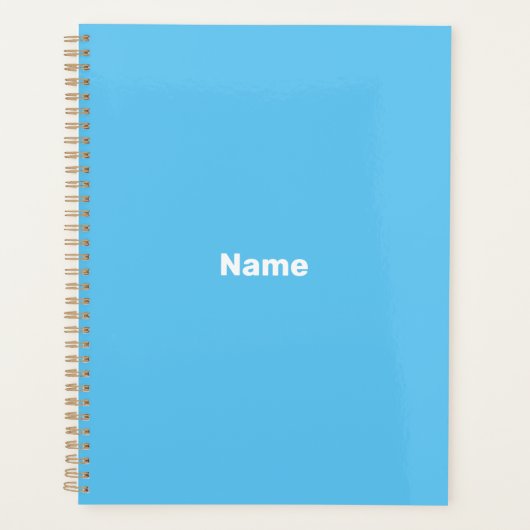 pas het aan, personaliseer het met name turquoise planner (Voorkant)