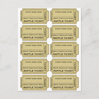 Pas het aan! Raffle Tickets Briefkaart