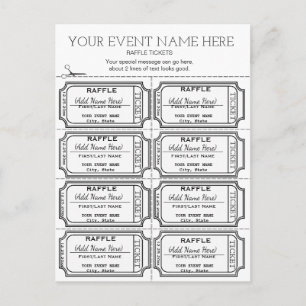 Pas het aan! Raffle Tickets Briefkaart