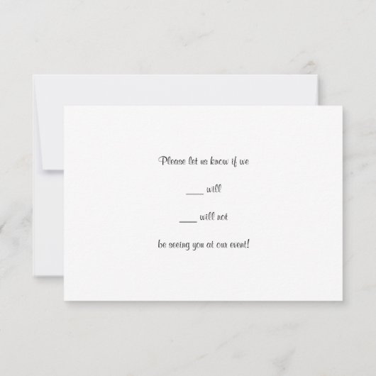 Pas het aan! Solid Patroonbasis RSVP Kaartje (Achterkant)