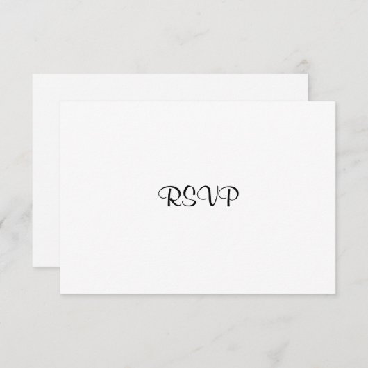 Pas het aan! Solid Patroonbasis RSVP Kaartje (Voorkant / Achterkant)