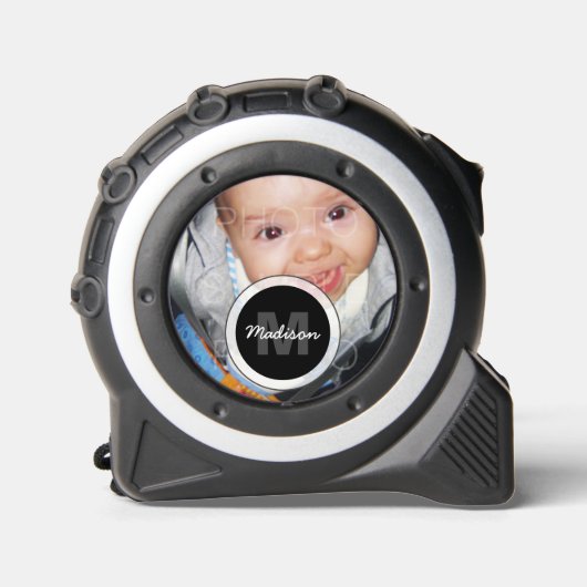 Pas het aan Uw foto Monogram Rolmaat (Voorkant)