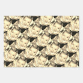 Pas het aan Uw sepia bruin fotopatroon Inpakpapier Vel (Voorkant)