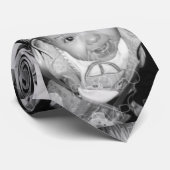 Pas het aan Uw zwart-wit fotopatroon Stropdas (Opgerold)