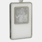 Pas het aan! verzilverd omlijst ornament (Rechts)