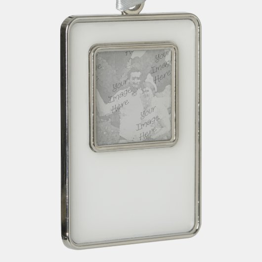 Pas het aan! verzilverd omlijst ornament (Rechts)