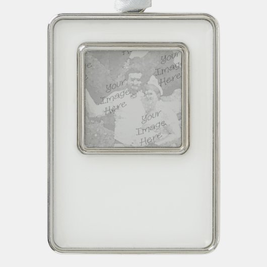 Pas het aan! verzilverd omlijst ornament (Voorkant)