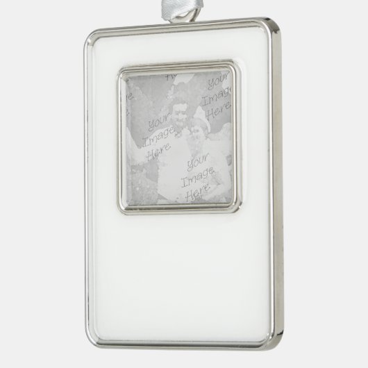 Pas het aan! verzilverd omlijst ornament (Links)