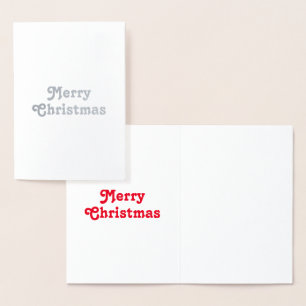 Pas het aan, Vrolijk kerstfeest - zilver of goud Folie Kaarten