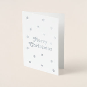 Pas het aan, Vrolijk kerstfeest - zilver of goud Folie Kaarten