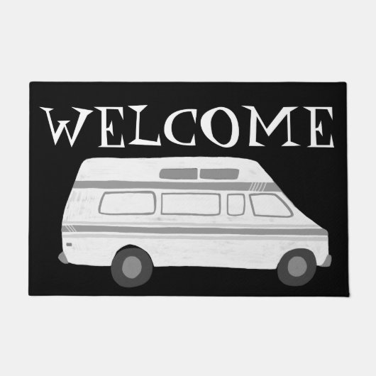 Pas het aan! WELCOME Camper  Vanlife RV Deurmat (Voorkant)