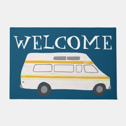 Pas het aan! WELCOME Camper  Vanlife RV Deurmat (Voorkant)