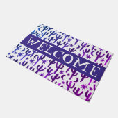 Pas het aan! WELCOME Night Desert Saguaro Cactus Deurmat (Schuin)