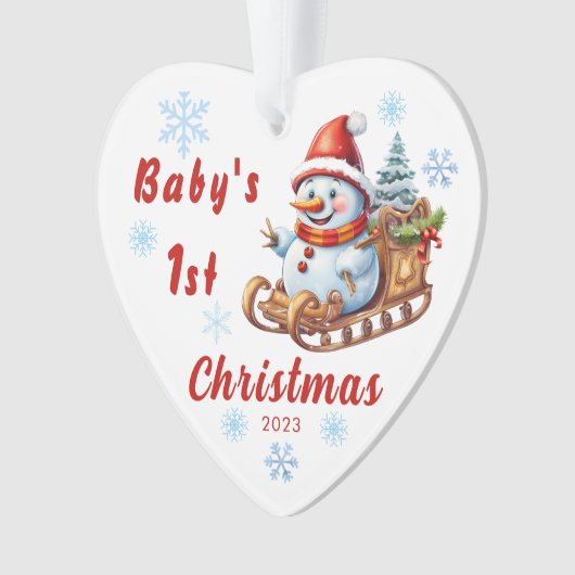 Pas het eerste Kerst Acryl Ornament van de Baby aa (voorkant)