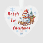 Pas het eerste Kerst Acryl Ornament van de Baby aa (voorkant)