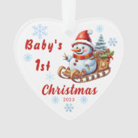 Pas het eerste Kerst Acryl Ornament van de Baby aa