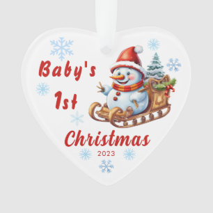 Pas het eerste Kerst Acryl Ornament van de Baby aa