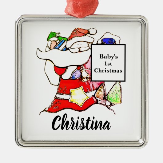 Pas het eerste kerstkeramische Ornament van Baby a (Voorkant)