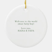 Pas het eerste Kerstmis Ornament van Baby aan (Achterkant)