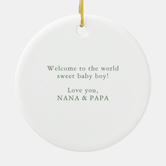 Pas het eerste Kerstmis Ornament van Baby aan (Achterkant)