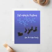 Pas het Flat-kerstWenskaart aan Notitiekaartje (Voorkant / Achterkant in situ)