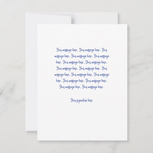 Pas het Flat-kerstWenskaart aan Notitiekaartje (Achterkant)