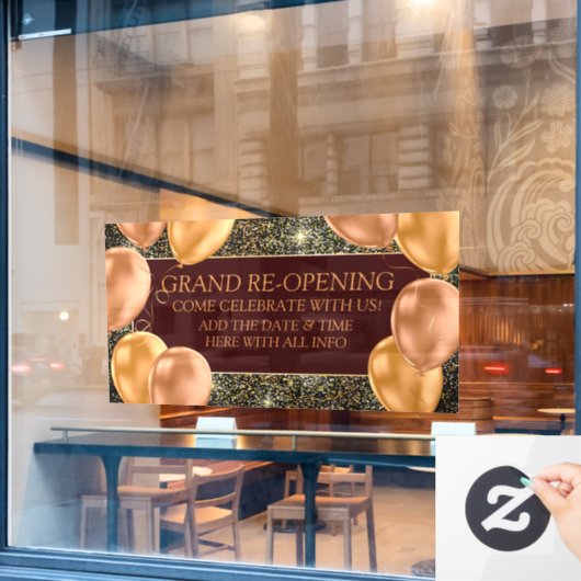 Pas het Grote Openen van de Personaliseer Kleine O Raamsticker (Cafe Raam)