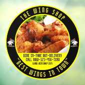 Pas het Grote Restaurant van het Wing van de Kip a Raamsticker (Vel 3)