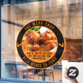 Pas het Grote Restaurant van het Wing van de Kip a Raamsticker (Cafe Raam)