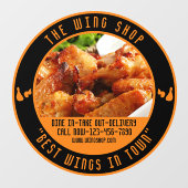 Pas het Grote Restaurant van het Wing van de Kip a Raamsticker (Vel)