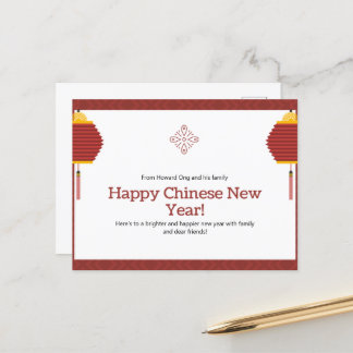 Pas het Happy Chinees Briefkaart van het Ontwerp v