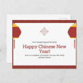 Pas het Happy Chinees Briefkaart van het Ontwerp v (Voorkant / Achterkant)