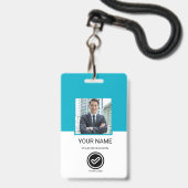Pas het ID-badge van uw werknemer aan Badge (Voorzijde met lanyard)
