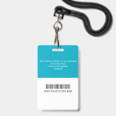 Pas het ID-badge van uw werknemer aan Badge (Achterkant met lanyard)