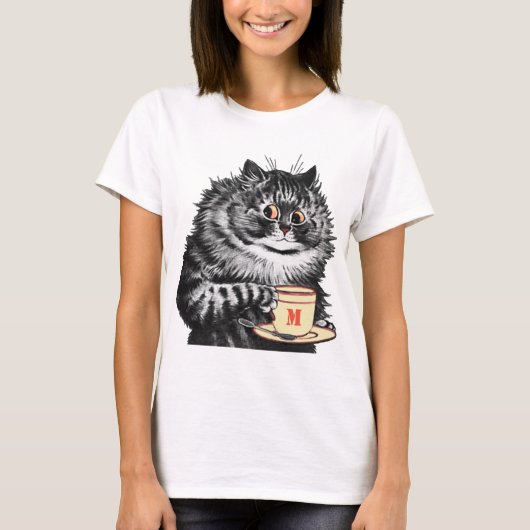Pas het Initiaal van de Mok aan, Louis Wain T-shirt (Voorkant)