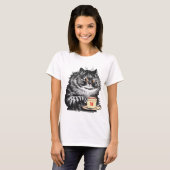 Pas het Initiaal van de Mok aan, Louis Wain T-shirt (Voorkant volledig)
