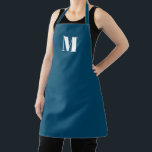 Pas het initiaal van het monogram blauwgroen blauw schort<br><div class="desc">Pas monogram initiaal blauwgroen blauw wit Schort Unisex aan. Verkrijgbaar in vele maten. Zeer geschikt voor koks,  koks,  aardewerk,  keramiek,  kunst en ambachten,  werk,  keuken,  koken,  bakken,  bbq,  grill,  en ook bedrijven en winkels,  enz</div>