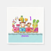 Pas het jonge kind van de vogelopleiding aan servet (Voorkant)